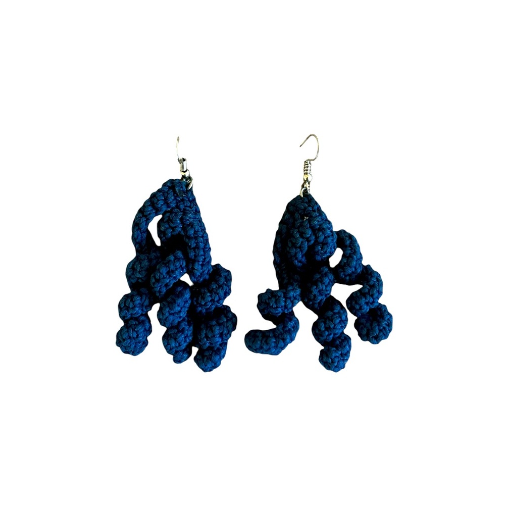 Curly crochet earrings